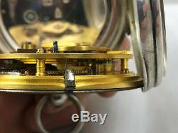 Large Olswang Sunderland Fusee Improved Patent Pocket Watch Chester 1892