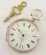Late 1800s Antique Fine Silver Pocket Watch Key Wound Movement Layby Avail