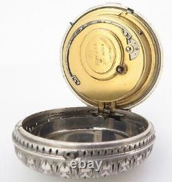 Late 18thC. Fischer London 65mm Verge Repeater Bell Pair Cased Pocket Watch