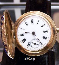 Le Coultre Duchess Of Wellington C1850 Antique Solid 18k Gold Diamond Watch
