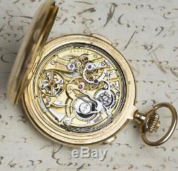 Le Phare MINUTE REPEATER CHRONOGRAPH CALENDAR Antique Repeating Pocket Watch