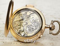 Le Phare MINUTE REPEATER CHRONOGRAPH Gold Antique Repeating Pocket Watch