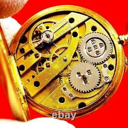 Lecoultre Geneve Edgar Morgan 1900 18k / 750 Gold Antique Pocket Watch