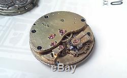 Likely Badollet small 34mm high grade antique pocket watch movement