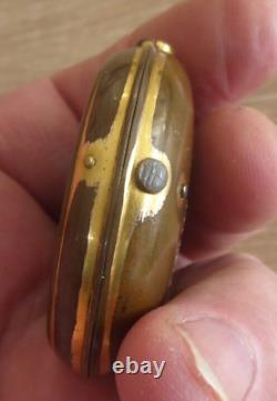 London Maker C. Williams Antique Gilt Metal Fusee Verge Pair Cased Pocket Watch