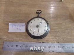 London Thomas Barker Silver Fusee Verge Pair Cased Pocket Watch Date C1787