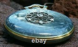 Longines Antique Enamel Diamond 18K Gold Pendant Watch LadiesEstate Jewelry 20g