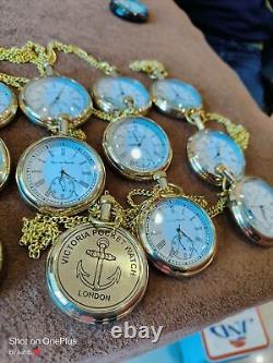 Lot of 12Watch elgin vintage pocket Collectible Antique Brass Pocket Watch GIFT
