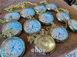 Lot of 12 Watch elgin vintage pocket Collectible Antique Brass Pocket Watch GIFT