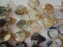 Lot of 25 Watch elgin vintage pocket Collectible Antique Brass Pocket Watch GIFT