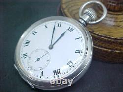 Lovely clean Antique Recta Victorian solid silver pocket watch 1938