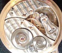 M72 Elgin B. W. RAYMOND 16s 23j Up/Down Wind Indicator Antique Pocket Watch NICE