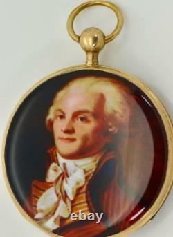 MUSEUM French Revolution 18k gold&enamel pump repeater pocket watch. Robespierre