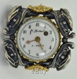 MUSEUM antique Berthoud a Paris 18k gold&silver Verge Fusee mens ring watch, 1800