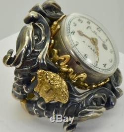 MUSEUM antique Berthoud a Paris 18k gold&silver Verge Fusee mens ring watch, 1800