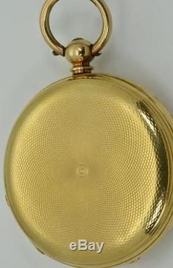 MUSEUM antique Tixier calibre Chinese Duplex SOLID 18K GOLD&ENAMEL pocket watch