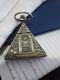 Masonic Gold Pocket Watch 17 Jewels In Brass/bronze Chased Case. Masonic Ring Apr
