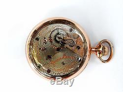 Mega Rare Antique 18s 23J Railroad Illinois Bunn Special Gold Pocket Watch Mint