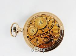 Mega Rare Antique 18s Railroad 21J Elgin 412 Gold Pocket Watch Salesman Case