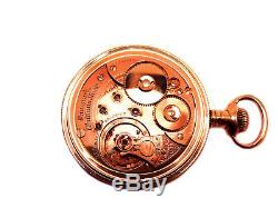 Mega Rare Antique Railroad 23J 18s Waltham Vanguard Rose Gold Pocket Watch Mint