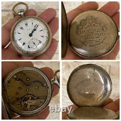 Moeris Tramway Pocket Watch Dusonchet Le Caire 1920s 55mm Unique Dial Antique