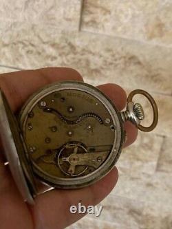 Moeris Tramway Pocket Watch Dusonchet Le Caire 1920s 55mm Unique Dial Antique
