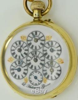 Most unique antique L. Audemars WORLD TIME pocket watch for Chinese market