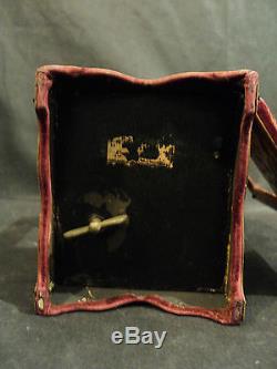 Museum Quality Rare French Vernis Martin Vitrine Musical Pocket Watch Display