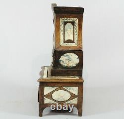Napoleonic Prisoner / POW Miniature Table Cabinet Pocket Watch Stand c. 1810