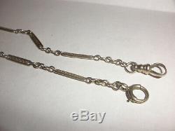 Nice antique Art Deco 14k white gold 15 chain for your pocket watch