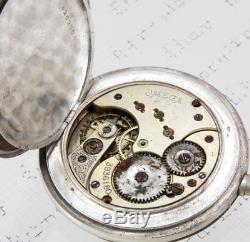 OMEGA Antique Mechanic Watch Pocket Silver Case 900 Grand Prix Paris 1900 Parts