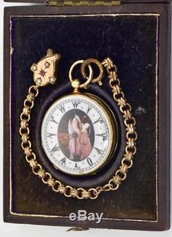 ONE OF A KIND antique 18k gold watch/fancy erotic dial for Ottoman Sultans Court