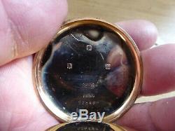 Omega 9ct Gold 21 Jewels Antique Gents Pocket Watch Working Dennison Case