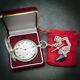 Omega Silver Full Hunter Pocket Watch With Chain And Box