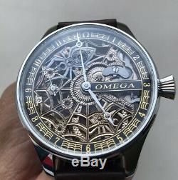 Omega Skeleton 48mm Pocket Conversion Wrist Watch