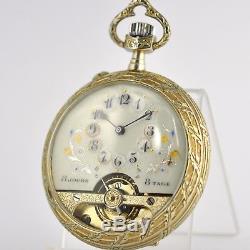 Original Antique 8 Days Rare Gorgeous Guilloche Enamel Manual Wind Pocket Watch
