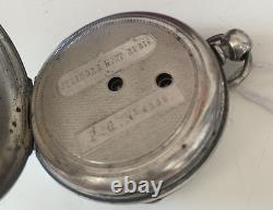PG DENIER Pocket Watch Silver Man Woman Mechanism Stick, Works, Antique