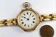 Pretty Antique English 9k Enamel Gold Pocket Watch / Ladies Wristwatch C1910