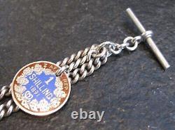Pocket Silver 925 Necklace Watch England With Toggle Um 1895