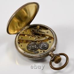 Pocket Watch Antique Man Woman 6Jewels Silver 800 Mechanical Vintage