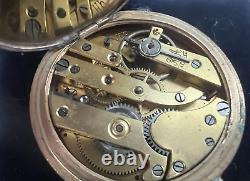 Pocket Watch LA REINE DES MONTRES Besancon Manual Winding Gold Plated Antique