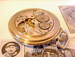 Pocket Watch Winegartens Railway Regulator 1920s Antique 15J Big Nickel Case Fwo