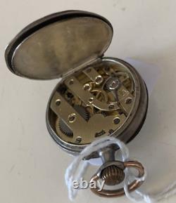 Pocket Watch Women's Lever-Back Silver Del 1800 Chiselled Manual Winding Antique