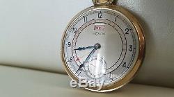 Pre-owned rare vintage gold filled Lecoultre pocket watch running