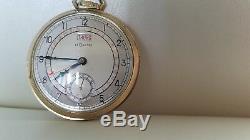 Pre-owned rare vintage gold filled Lecoultre pocket watch running