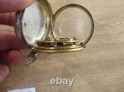 Quality Antique Silver Fusee Gents Pocket Watch Dates C1874