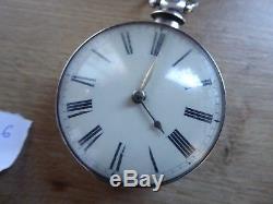 Quality Antique Silver Fusee Pocket Watch