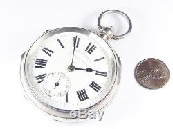 Quality Antique Silver Patent English Lever Pocket Watch Chester 1899