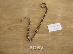 Quality Antique Silver Single Albert Pocket Watch Chain
