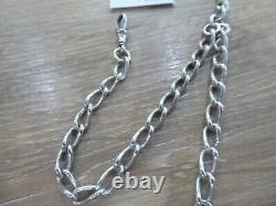 Quality Antique Solid Silver Double Albert Pocket Watch Chain